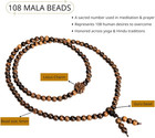 108 Mala Beads Prayer Necklace Wooden Bracelet Meditation Natural Wood Bead Chai