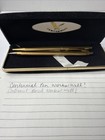 Vintage Centennial Gold Tone Ballpoint Pen Mechanical Pencil Set Box Tested