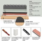 Knife Sharpening Stone Set Professional Whetstone 4 Side Grit 400 1000 3000 8000
