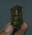 4cm Old Chinese Bronze 8 Arms Guan Yin Kwan-yin Guanyin Buddha Amulet Pendant