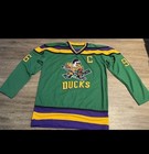 Charlie Conway Mighty Ducks Movie  96 Hockey Jersey Green-yellow Size L New
