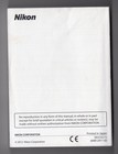 Nikon D4 Genuine Dslr Camera Instruction Book   Manual   User Guide In English