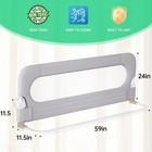 Folding Bed Rail With Safety Anchor System  Fits Bunk Twin Full Queen King Beds