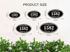 Custom Oval Address Plaque Metal Sign For Outdoor Home House Number Decor Modern