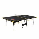 Official Size Indoor Tennis Ping Pong Table 2 Paddles Balls Foldable   Casters