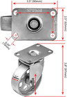 4 All Steel Swivel Plate Caster Wheels W Brake Lock Heavy Duty High-gauge Steel