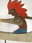 Vintage Native American Indian Canoe Wood Whirligig Primitive Folk Art Old Paint