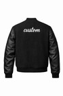Letterman Handmade Custom Logo Varsity Jacket With Genuine Leather Sleeves New