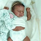 18  Black Reborn Baby Doll Girl Full Body Realistic Newborn With Accessories