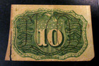 1863 2nd Issue Fractional Postage Currency 10 Cents Paper Ten Cent Note