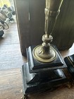 Pair Of Antique Rare French Heavy Bronze Candelabra Candlesticks  18  Tall 2