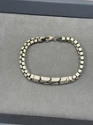 925 Silver Oxidized Mens Taxco Mexico Id Handmade Sterling Bracelet 8  
