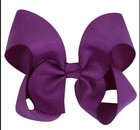 Purple 4 5    Hair Bow Grosgrain Ribbon Trendy Boutique Boho Hair Barrette Clip