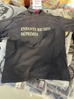 Frainy 25ss Fan Riches Vintage Black T Shirt Letter Men Women Long Sleeve Top