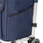Tri 6 Wheels Shopping Trolley Folding Stair Climbing Grocery Cart With 40l Bag