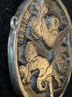 Vintage Pewter Gemini Zodiac Sign Astrology Horoscope Coin Pendant Key Fob Tag