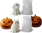 Halloween Ghost Silicone Mold Set  Diy Candle Making Molds With Cat And Dog D   
