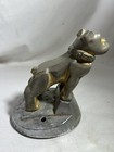Vintage Mack Truck Hood Ornament Gold Bulldog Silver Base 87931 Semi Collectible