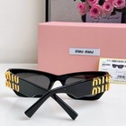 New Miu Miu Sunglasses Authentic Mu 09ws 1ab5s0 Black Gold Dark Grey Lens Women