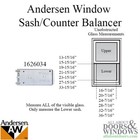 Andersen 200 Series Narroline Window Sash Counter Balancer  737