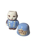 Vintage Cleminson Pottery Bobbie Guard Policeman Hair Pin Holder 4 25   