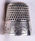 Sterling Silver Salem Thimble Witch Cat 1692 Moon