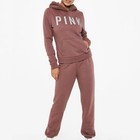 Nwt Pink Victoria s Secret Two-piece Perfect Pullover Hoodie Jogger Set Medium
