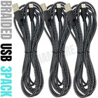 3 6pack 6ft Usb Braided Charger Cable For Apple Iphone 6 7 8 11 12 13 14 Xr Cord