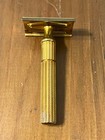 Vintage 1940 s Gillette Gold Fat Handle Tech De Safety Razor - Great Condition