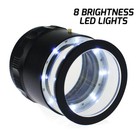 Jewelers Loupe 10x Magnification Magnifier With 8 Led Lights And 4 Glass Scal   