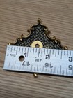 Nos Vintage Florenta Of California Brass Escutcheon Backplate Ornate Waffle 2 5 
