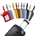 Travel Bag Label Tag Pu Leather Luggage Tag Suitcase Id Name Holder 