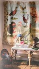 John Derian Bird Collage Quilt 70    X 50    Quilted Throw Blanket New