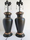 Vintage Neoclassical Empire Style Porcelain Table Lamps-a Pair