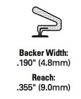 Weatherstrip  C-fold Type   190 T-slot Backing   355 Reach - White
