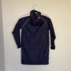 Tyr Swim Parka Jacket Youth Adult Small Fleece Lined Navy Blue White Full Zip