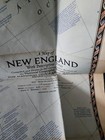 Vintage 1955 National Geographic New England Map Poster 