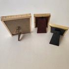 Vintage Small Gold Picture Frames Lot Of 3 Easel Back Desk Office Home Photos