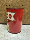Original Vintage Shell X-100 One Quart Motor Oil Can Metal Gas Sign  empty 