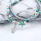 Womens Tibetian Beach Dolphins Starfish Turtle Anklet Multi Layer Beads Bracelet