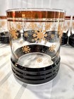 4 Mcm Old Fashioneds - Atomic Gold Snowflakes - Four Glasses