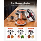 Uimoso 10qt Stainless Steel Pressure Cooker With Steaming Rack