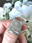 Vintage Sterling Silver 925 Thimble Textured Sewing Tool Collectible