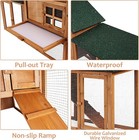 Wooden Rabbit Hutch Outdoor Chicken Coop Guinea Pig Pet House Cage With Run Roof