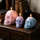   3d Skull Silicone Candle Mold For Diy Wax Soap Resin Plaster Halloween Decor  
