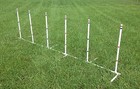 Set Of 6 4-in-1 Dog Agility Weave Poles Straight Weave-o-matic Channel Or 2x2