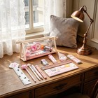 13 Pcs Cute Cat Paw Stationery Set Pencil Case Roller Eraser Correction Tape Pen