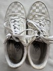 Beige Checkered Vans Old Skool Sneakers Women   s 6 5 Skate Shoes