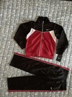 Nwt Nike Boys Red Black Jacket And Pants Tracksuit 2 Piece Set Size 6 Kids youth