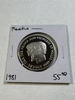 1981 Mauritius 10 Rupees Silver Proof Charles And Di Wedding Commemorative